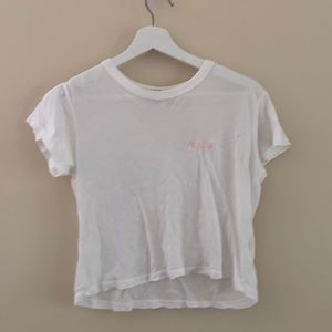 Peachy White Tee